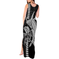 Kanaloa Aloha Hawaii Tank Maxi Dress Humpback Whale Octopus Tattoo Kakau Pattern LT14 - Polynesian Pride