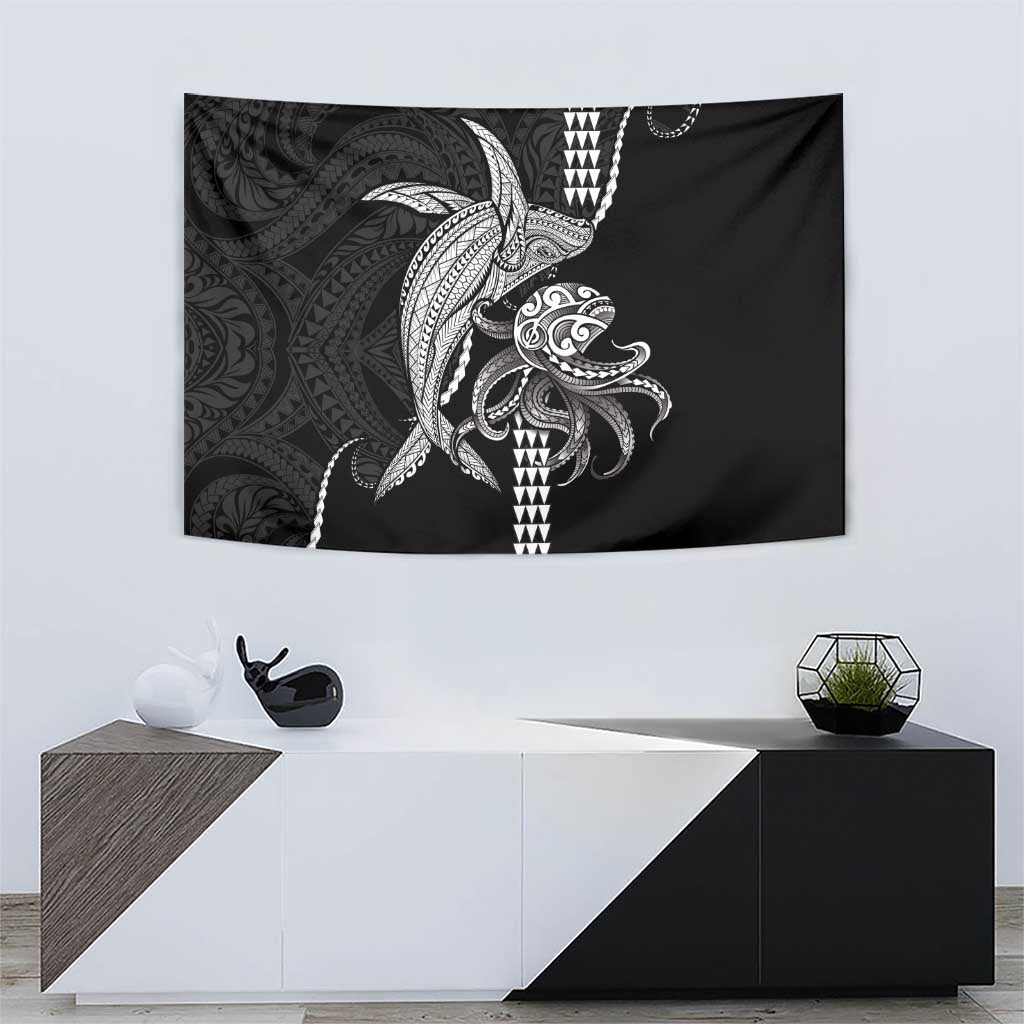 Kanaloa Aloha Hawaii Tapestry Humpback Whale Octopus Tattoo Kakau Pattern LT14 - Polynesian Pride