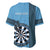 Personalised Fiji Darts Baseball Jersey Fijian Tapa Pattern - Blue