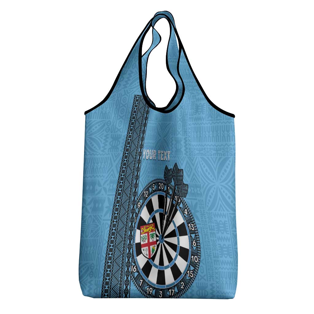 Fiji Darts Grocery Bag Fijian Tapa Pattern - Blue
