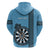 Personalised Fiji Darts Hoodie Fijian Tapa Pattern - Blue