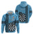 Personalised Fiji Darts Hoodie Fijian Tapa Pattern - Blue