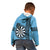 Personalised Fiji Darts Kid Hoodie Fijian Tapa Pattern - Blue