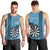 Personalised Fiji Darts Men Tank Top Fijian Tapa Pattern - Blue