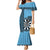 Personalised Fiji Darts Mermaid Dress Fijian Tapa Pattern - Blue