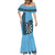 Personalised Fiji Darts Mermaid Dress Fijian Tapa Pattern - Blue