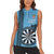 Personalised Fiji Darts Women Sleeveless Polo Shirt Fijian Tapa Pattern - Blue