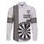 Personalised Fiji Darts Family Matching Off The Shoulder Long Sleeve Dress and Hawaiian Shirt Fijian Tapa Pattern - White