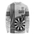 Personalised Fiji Darts Long Sleeve Shirt Fijian Tapa Pattern - White