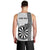 Personalised Fiji Darts Men Tank Top Fijian Tapa Pattern - White