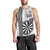 Personalised Fiji Darts Men Tank Top Fijian Tapa Pattern - White