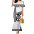 Personalised Fiji Darts Mermaid Dress Fijian Tapa Pattern - White