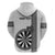 Personalised Fiji Darts Zip Hoodie Fijian Tapa Pattern - White