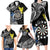 Personalised Cook Islands Darts Family Matching Long Sleeve Bodycon Dress and Hawaiian Shirt Kuki Airani Tribal Pattern