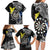 Personalised Cook Islands Darts Family Matching Long Sleeve Bodycon Dress and Hawaiian Shirt Kuki Airani Tribal Pattern