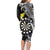 Personalised Cook Islands Darts Family Matching Long Sleeve Bodycon Dress and Hawaiian Shirt Kuki Airani Tribal Pattern