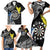 Personalised Cook Islands Darts Family Matching Short Sleeve Bodycon Dress and Hawaiian Shirt Kuki Airani Tribal Pattern