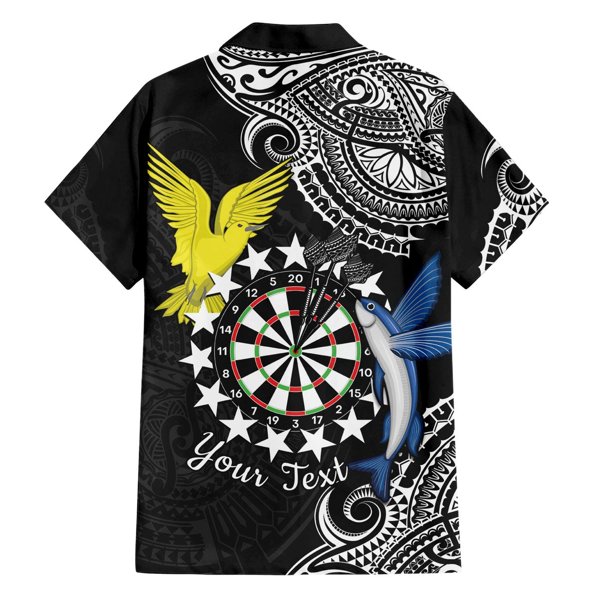 Personalised Cook Islands Darts Hawaiian Shirt Kuki Airani Tribal Pattern LT14 - Polynesian Pride