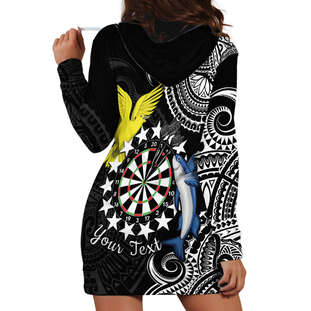 Personalised Cook Islands Darts Hoodie Dress Kuki Airani Tribal Pattern LT14 - Polynesian Pride