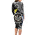 Personalised Cook Islands Darts Long Sleeve Bodycon Dress Kuki Airani Tribal Pattern