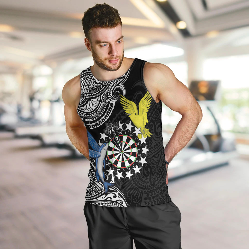 Personalised Cook Islands Darts Men Tank Top Kuki Airani Tribal Pattern