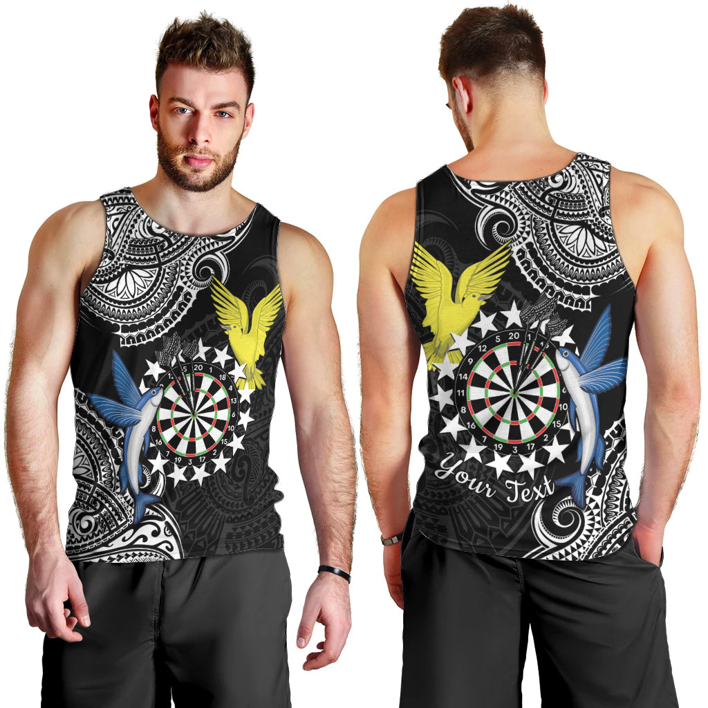 Personalised Cook Islands Darts Men Tank Top Kuki Airani Tribal Pattern LT14 - Polynesian Pride
