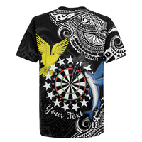Personalised Cook Islands Darts Rugby Jersey Kuki Airani Tribal Pattern