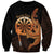 Aloha Hawaii Darts Sweatshirt Dart Board With Polynesian Shark - Gold