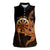 Aloha Hawaii Darts Women Sleeveless Polo Shirt Dart Board With Polynesian Shark - Gold