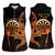 Aloha Hawaii Darts Women Sleeveless Polo Shirt Dart Board With Polynesian Shark - Gold