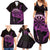 Aloha Hawaii Darts Family Matching Summer Maxi Dress and Hawaiian Shirt Dart Board With Polynesian Shark - Purple