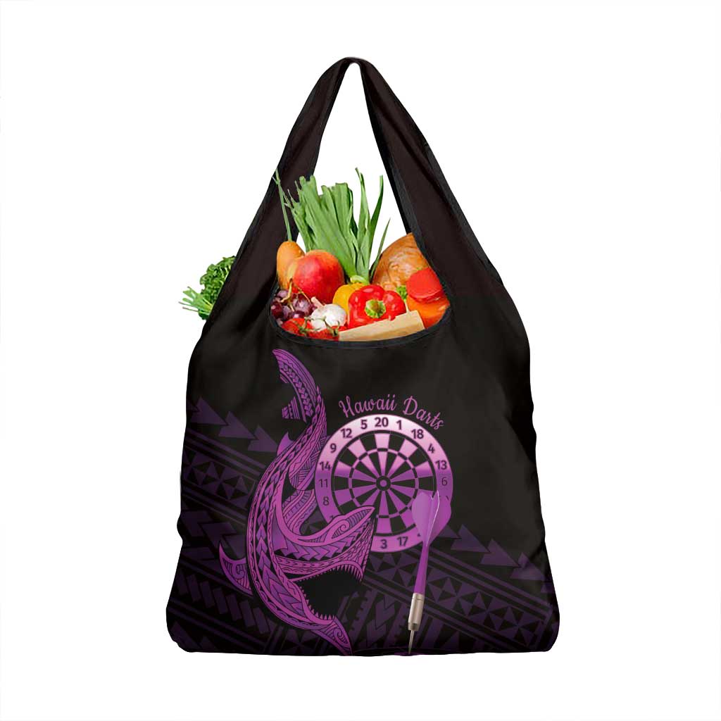 Aloha Hawaii Darts Grocery Bag Dart Board With Polynesian Shark - Purple LT14 1-pack One Size Purple - Polynesian Pride