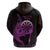 Aloha Hawaii Darts Hoodie Dart Board With Polynesian Shark - Purple