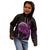 Aloha Hawaii Darts Kid Hoodie Dart Board With Polynesian Shark - Purple