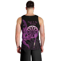 Aloha Hawaii Darts Men Tank Top Dart Board With Polynesian Shark - Purple LT14 - Polynesian Pride