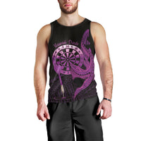 Aloha Hawaii Darts Men Tank Top Dart Board With Polynesian Shark - Purple LT14 - Polynesian Pride