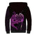 Aloha Hawaii Darts Sherpa Hoodie Dart Board With Polynesian Shark - Purple