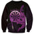 Aloha Hawaii Darts Sweatshirt Dart Board With Polynesian Shark - Purple