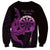 Aloha Hawaii Darts Sweatshirt Dart Board With Polynesian Shark - Purple