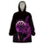 Aloha Hawaii Darts Wearable Blanket Hoodie Dart Board With Polynesian Shark - Purple