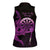 Aloha Hawaii Darts Women Sleeveless Polo Shirt Dart Board With Polynesian Shark - Purple