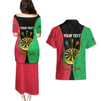 Personalised Vanuatu Darts Couples Matching Puletasi and Hawaiian Shirt Happiness Is A Tight Threesome Sand Drawing Art LT14 - Polynesian Pride