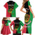 Personalised Vanuatu Darts Family Matching Short Sleeve Bodycon Dress and Hawaiian Shirt Happiness Is A Tight Threesome Sand Drawing Art