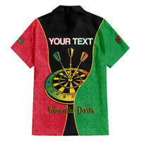 Personalised Vanuatu Darts Family Matching Summer Maxi Dress and Hawaiian Shirt Happiness Is A Tight Threesome Sand Drawing Art