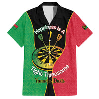 Personalised Vanuatu Darts Family Matching Tank Maxi Dress and Hawaiian Shirt Happiness Is A Tight Threesome Sand Drawing Art
