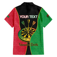 Personalised Vanuatu Darts Hawaiian Shirt Happiness Is A Tight Threesome Sand Drawing Art