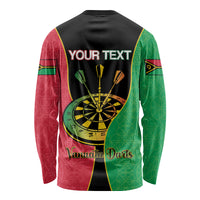 Personalised Vanuatu Darts Long Sleeve Shirt Happiness Is A Tight Threesome Sand Drawing Art