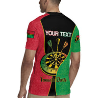 Personalised Vanuatu Darts Rugby Jersey Happiness Is A Tight Threesome Sand Drawing Art
