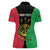 Personalised Vanuatu Darts Women Polo Shirt Happiness Is A Tight Threesome Sand Drawing Art