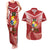 Tonga Darts Couples Matching Tank Maxi Dress and Hawaiian Shirt Tongan Ngatu Pattern